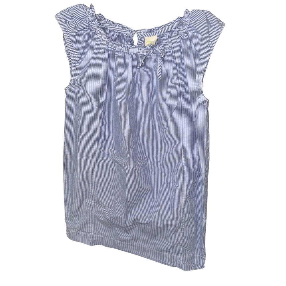 Crewcuts Girls Dress Blue White Striped Cotton size‎ 10
